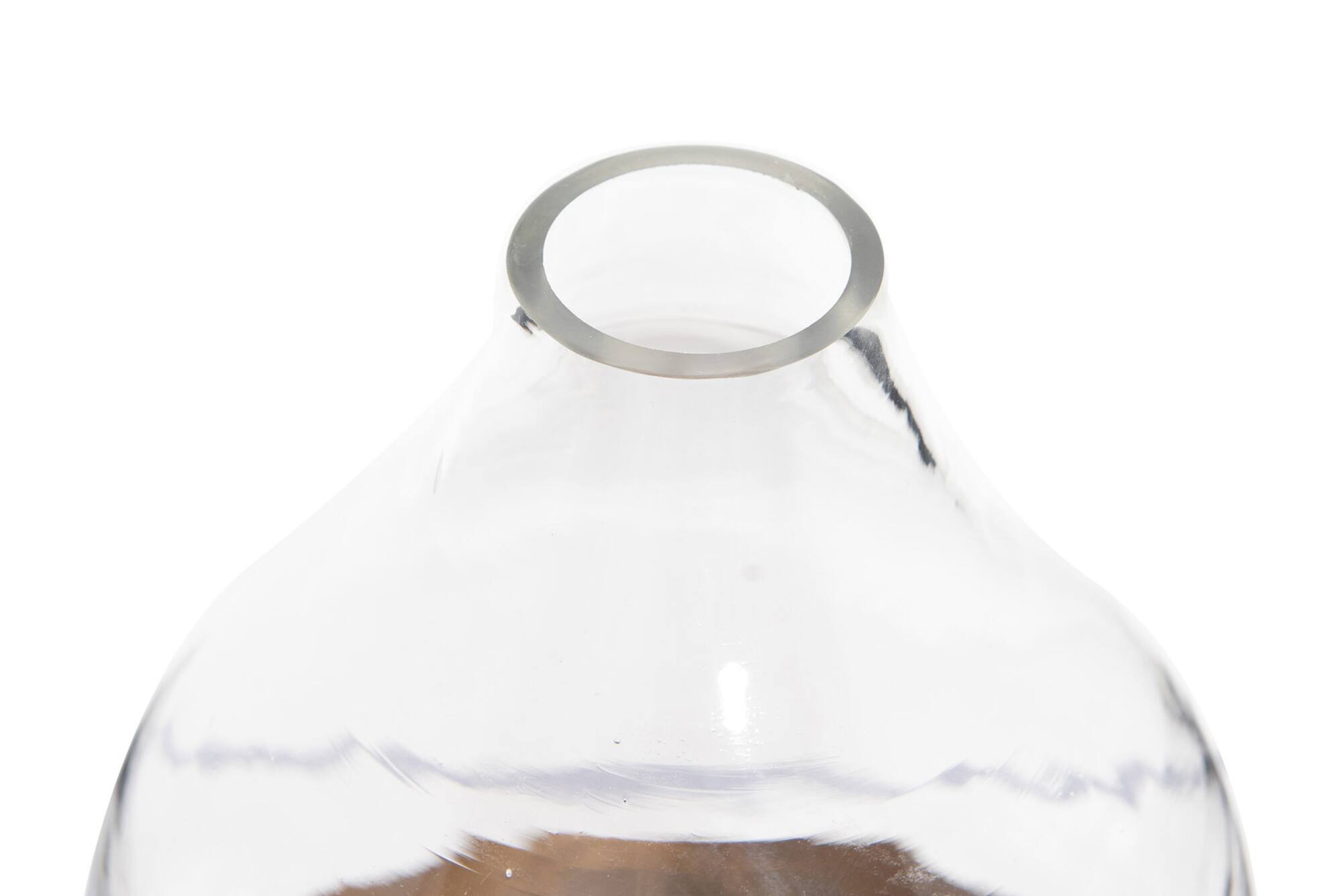 Hello Honey® Glass Cloche with Antique Copper Metal Tray
